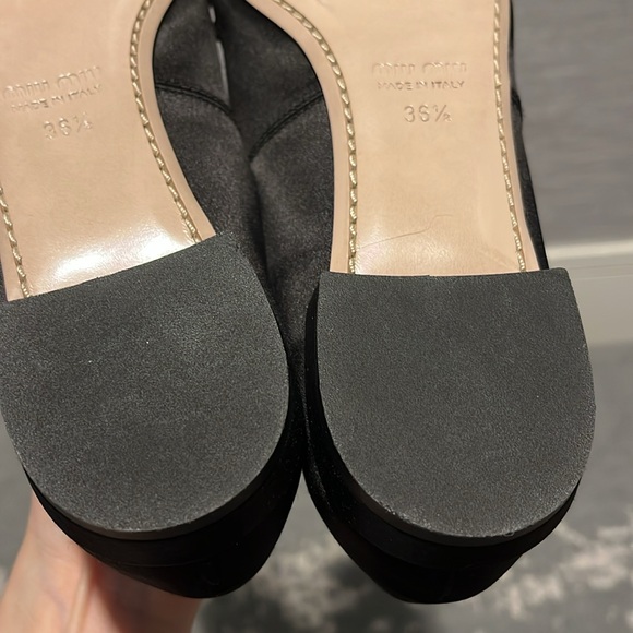 Miu Miu black satin flats, size 6.5 - Picture 8 of 9